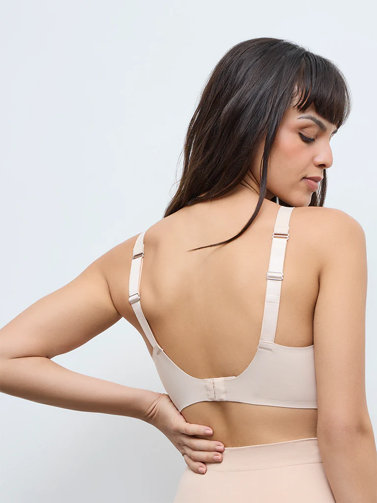 Wunderlove Beige Invisible Full Coverage Padded Bra - Image 4