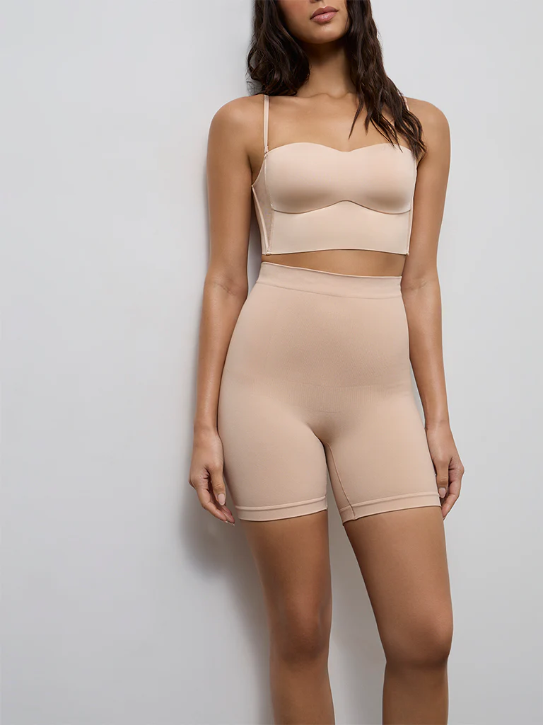 Wunderlove Beige Seam-Free Shapewear Briefs - Image 2
