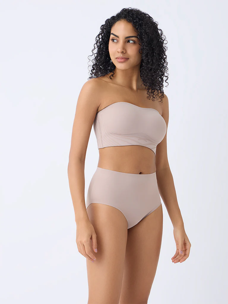 Wunderlove Beige Shadow Sculpt Padded Bandeau Bra