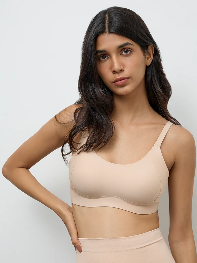 Wunderlove Beige Sling Support Padded Bra - Image 2
