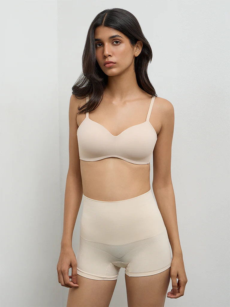 Wunderlove Beige Solid Padded Bra