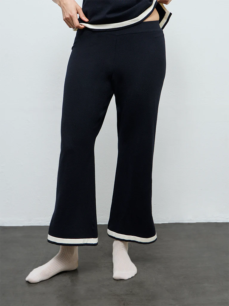 Wunderlove Black Contrast-Detail High-Rise Pants - Image 2