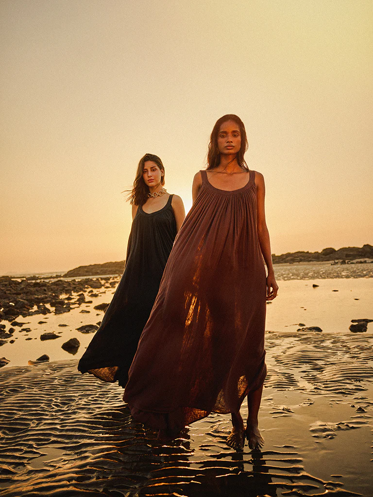 Wunderlove Black Cotton Maxi Dress - Image 3