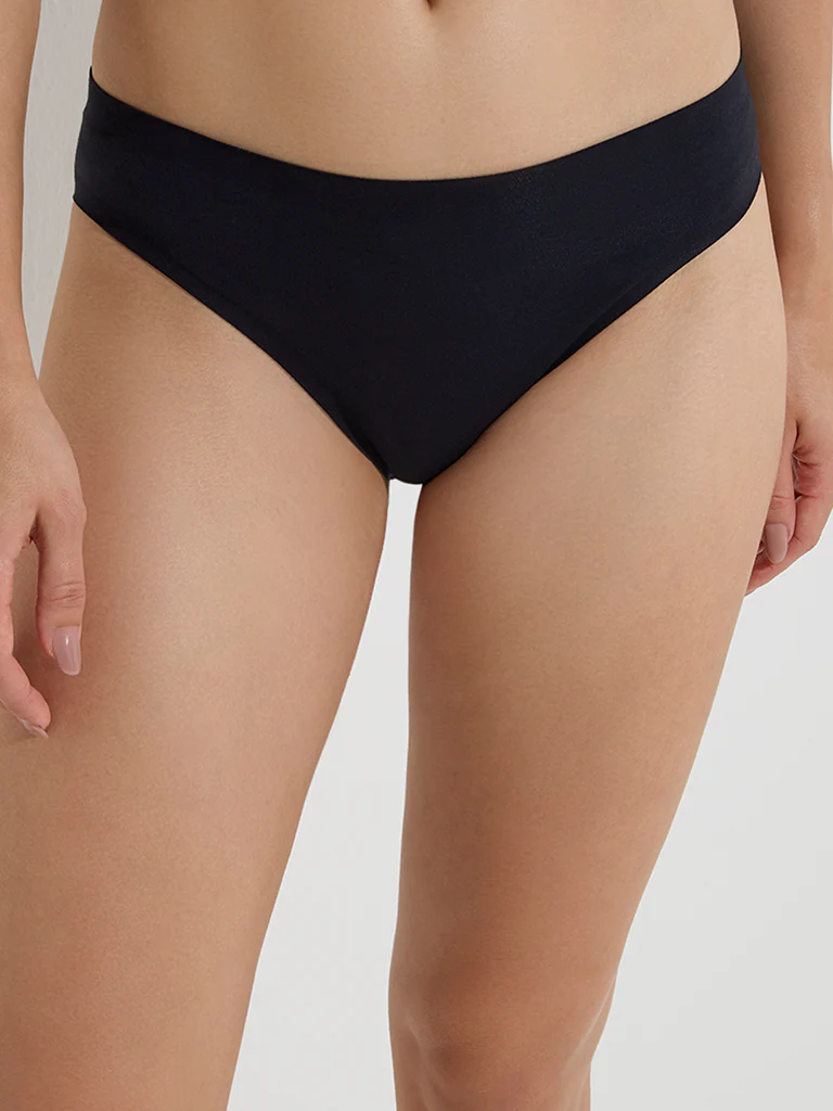 Wunderlove Black Invisible Hi-Leg Briefs - Image 5