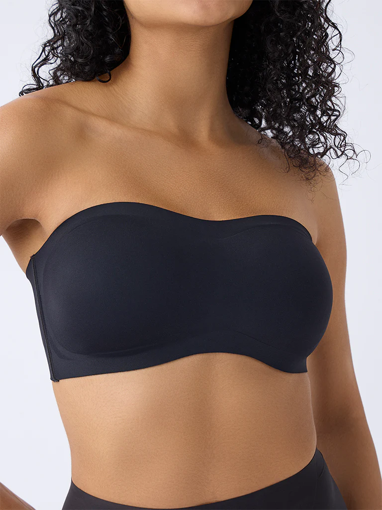 Wunderlove Black Invisible Supergrip Padded Bra - Image 3