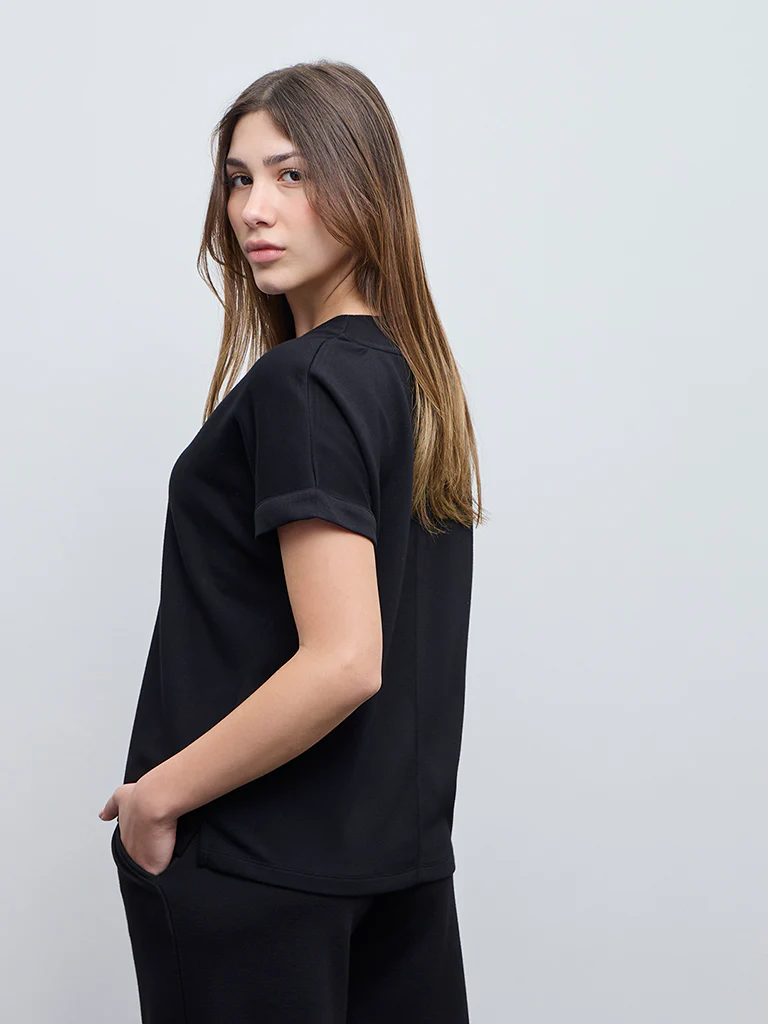 Wunderlove Black Solid Top - Image 4