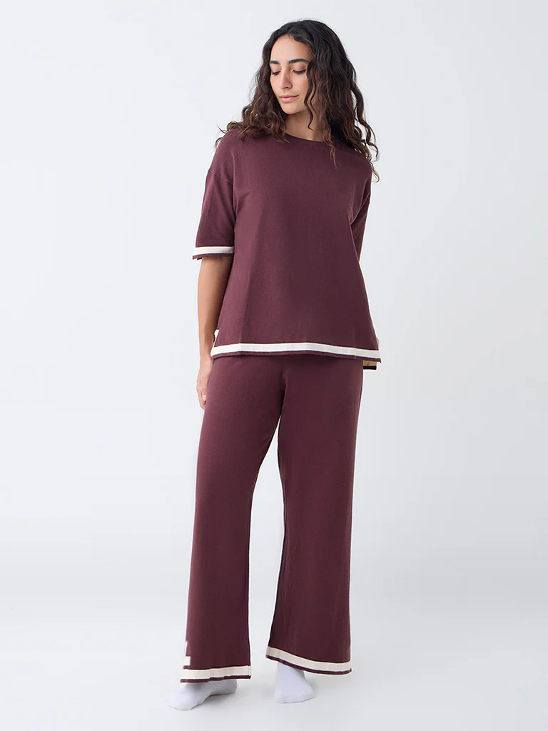 Wunderlove Brown High-Rise Lounge Pants