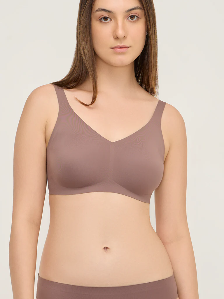 Wunderlove Brown Invisible Padded Bra - Image 4