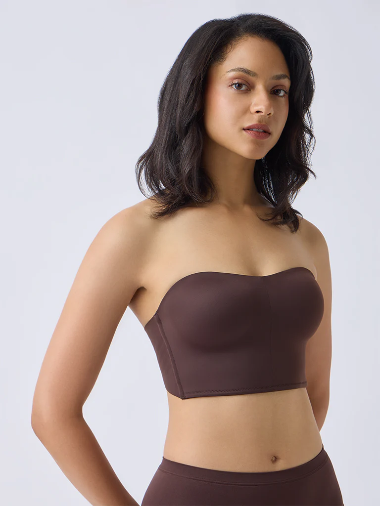 Wunderlove Brown Invisible Super grip Padded Bra - Image 2