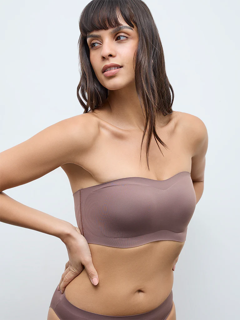 Wunderlove Brown Invisible Supergrip Strapless Bra - Image 2