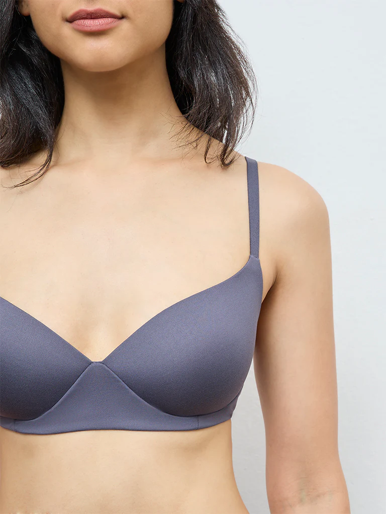 Wunderlove Charcoal Padded Bra - Image 3