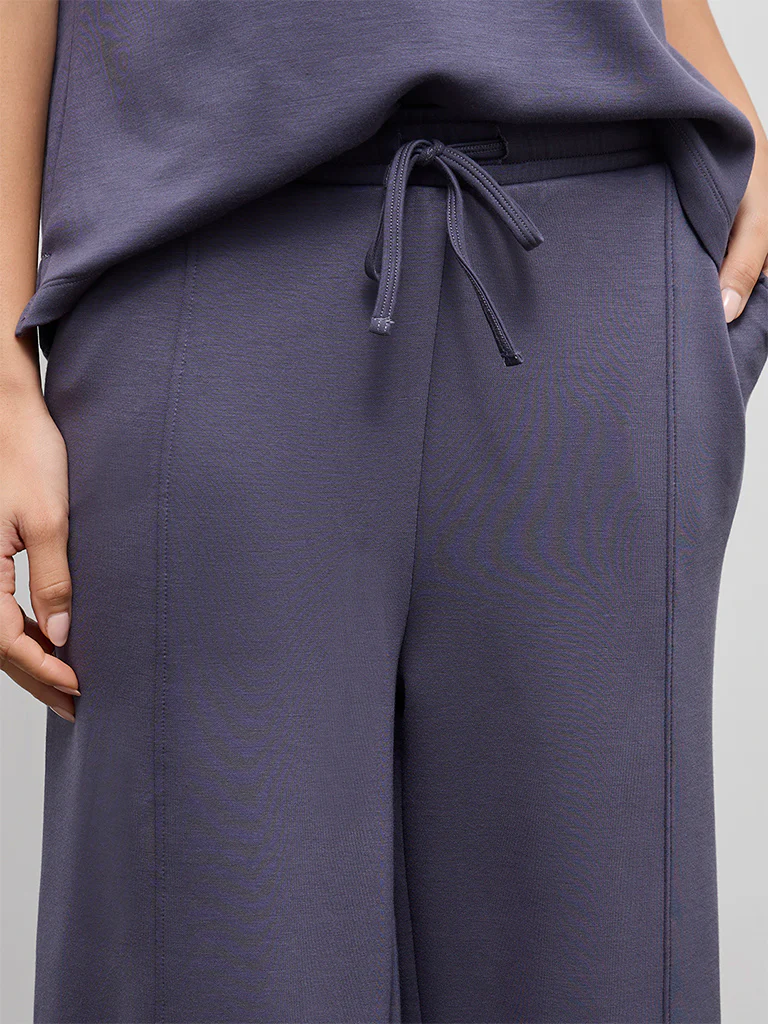 Wunderlove Charcoal Solid High-Rise Pants - Image 3