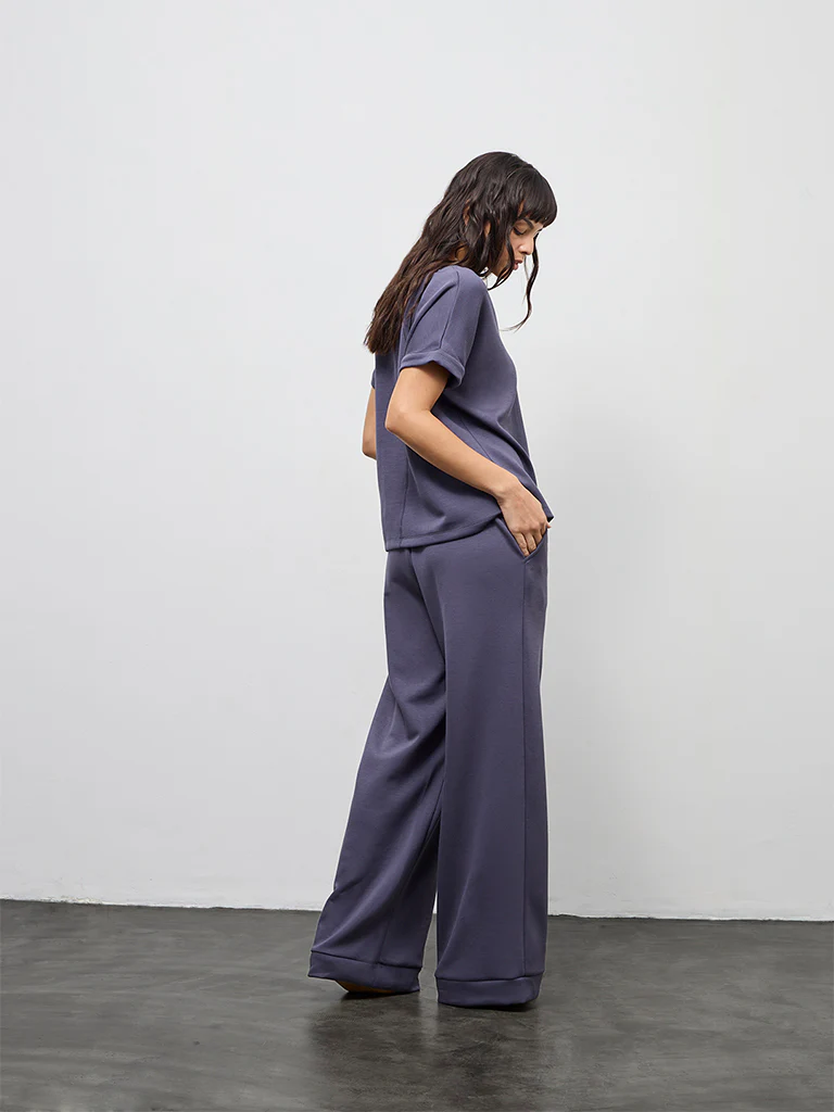 Wunderlove Charcoal Solid High-Rise Pants - Image 4