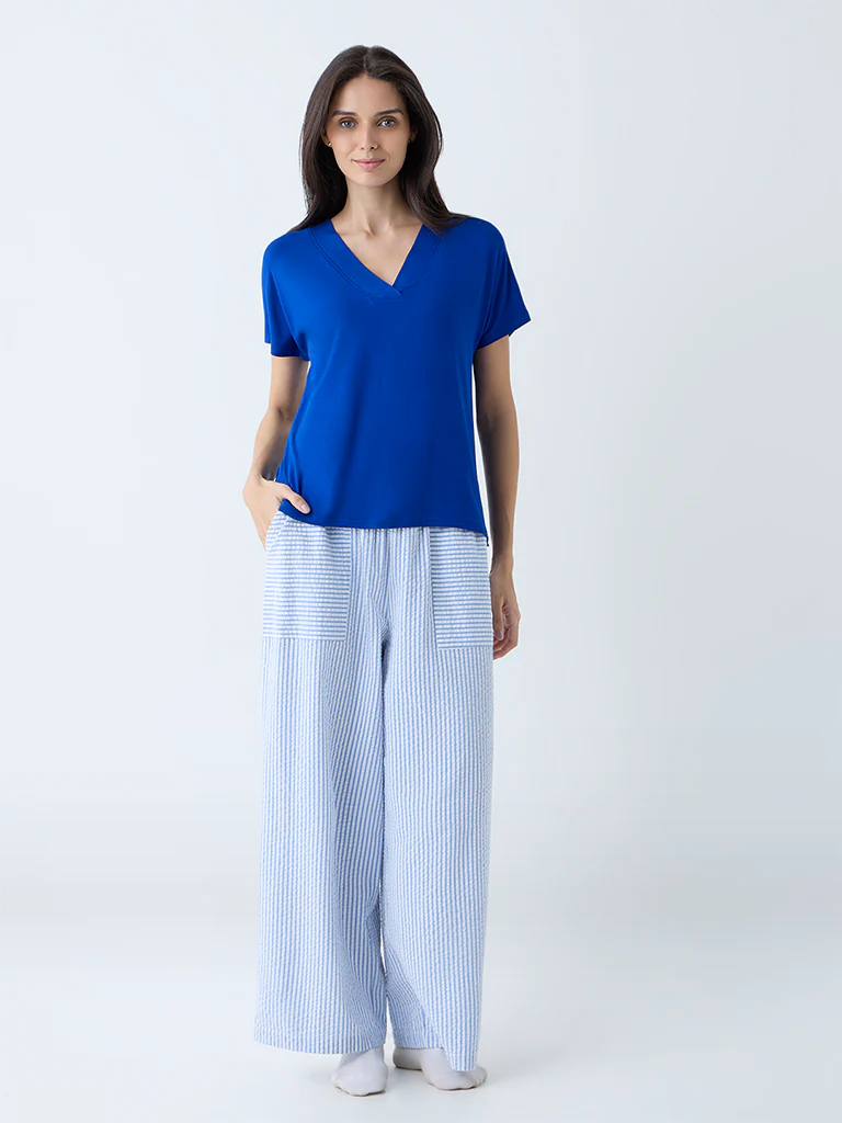 Wunderlove Dark Blue Solid Top - Image 2