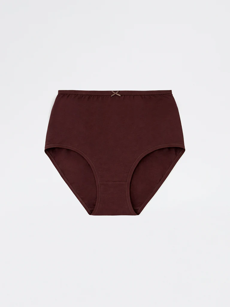 Wunderlove Dark Brown Full Cotton-Blend Briefs - Pack of 3 - Image 6