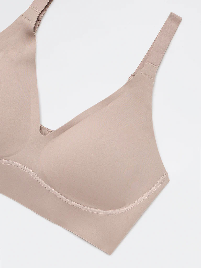 Wunderlove Dusty Beige Cotton-Blend Fygure Shaping Bra - Image 7