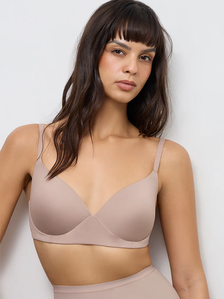 Wunderlove Dusty Beige Padded Bra - Image 2