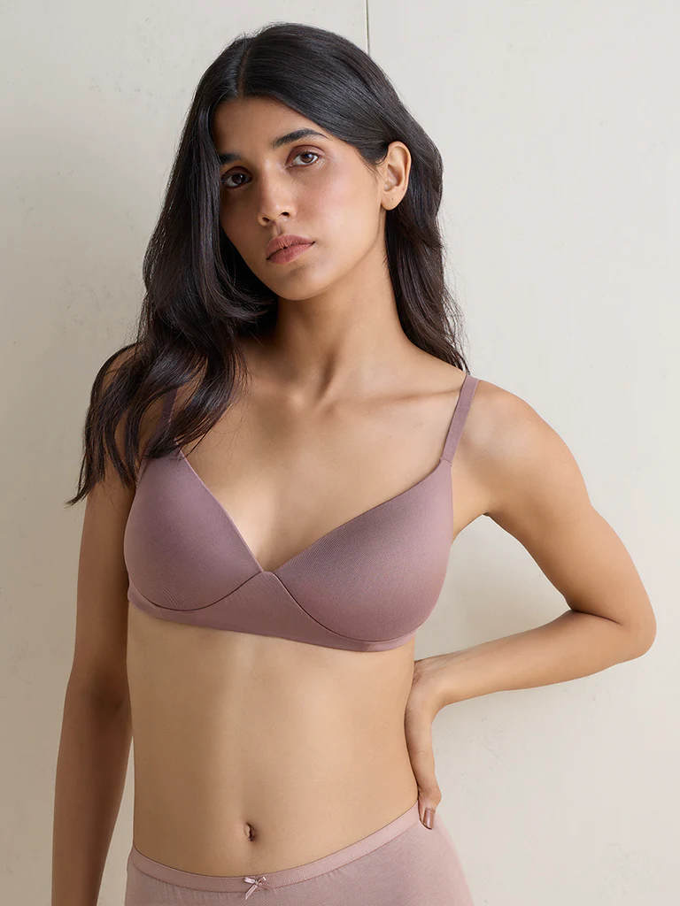 Wunderlove Dusty Brown Lightly Padded Bra - Image 2