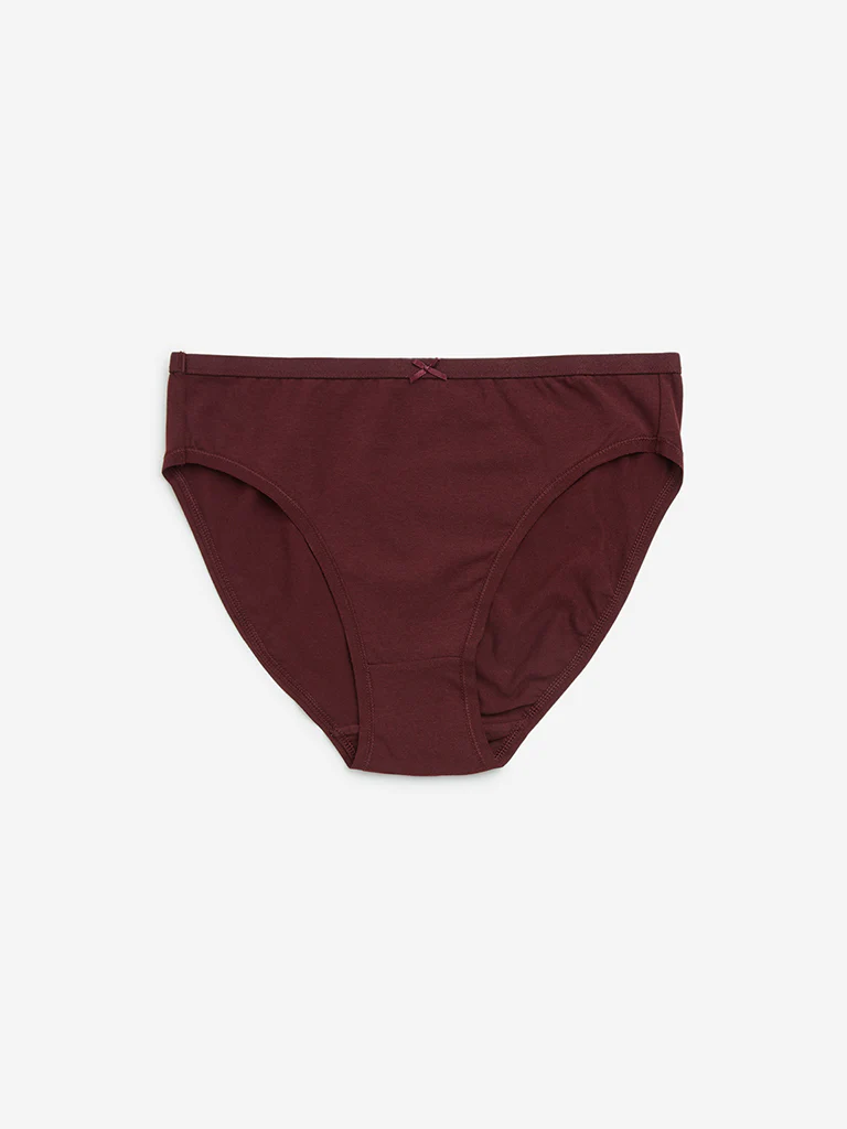 Wunderlove Dusty Pink Cotton-Blend Briefs - Pack of 3 - Image 9