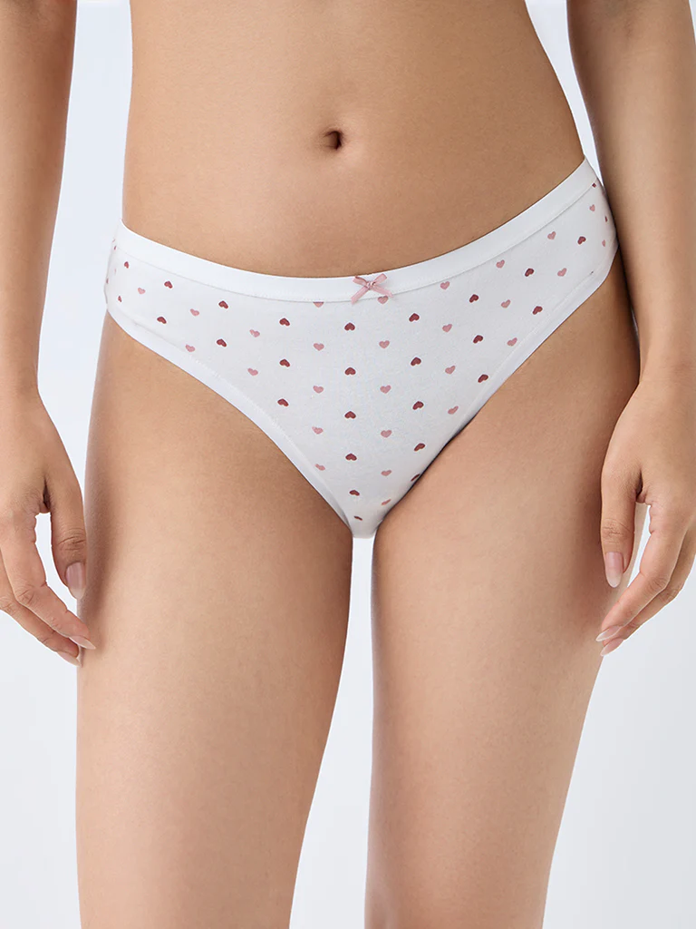 Wunderlove Dusty Pink Cotton-Blend Briefs - Pack of 3 - Image 2