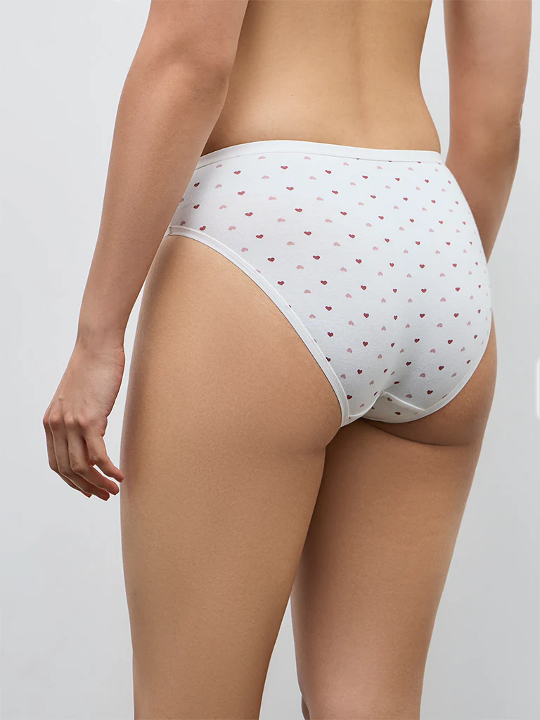 Wunderlove Dusty Pink Hi-Leg Cotton-Blend Briefs - Pack of 3 - Image 5
