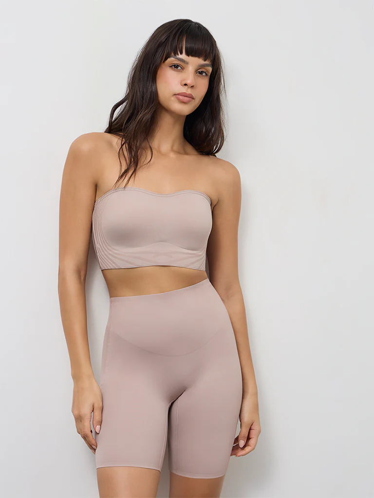 Wunderlove Dusty Taupe Shadow Sculpt Padded Bandeau Bra