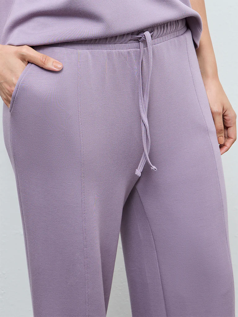Wunderlove Lavender High-Rise Pants - Image 3