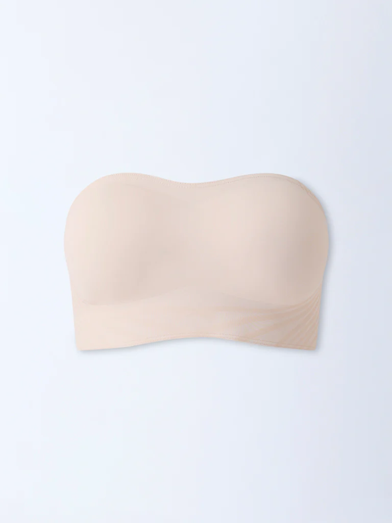 Wunderlove Light Beige Shadow Sculpt Padded Bandeau Bra - Image 6