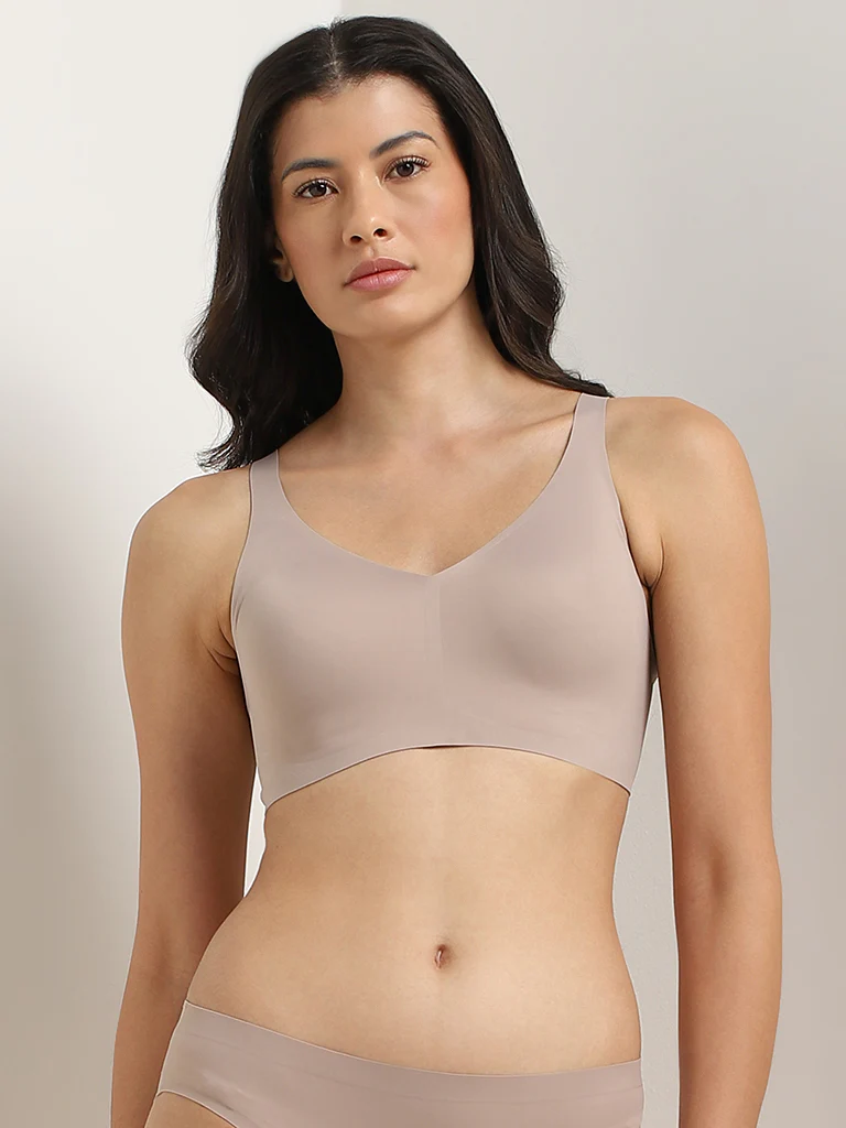 Wunderlove Light Taupe Invisible Padded Bra - Image 4