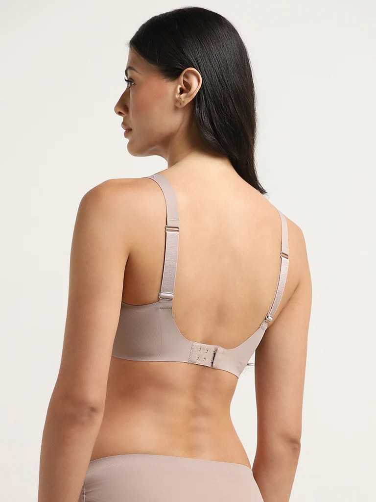 Wunderlove Light Taupe Invisible Padded Bra - Image 5