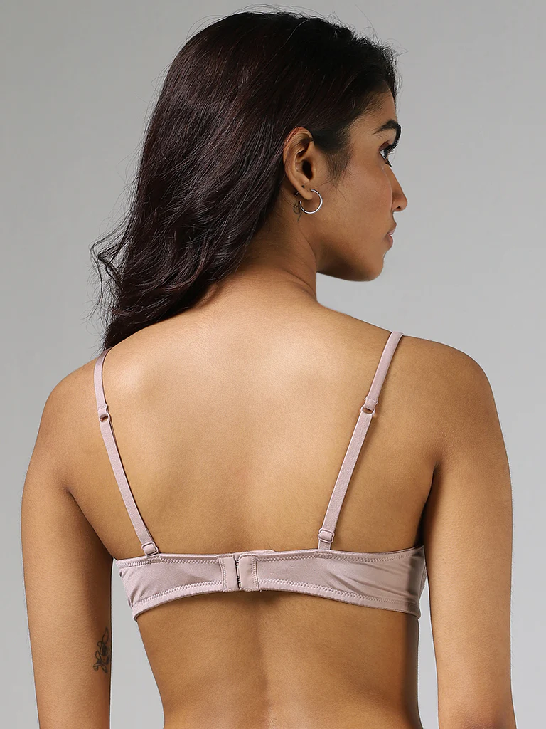 Wunderlove Light Taupe Lace Strap Bra - Image 5