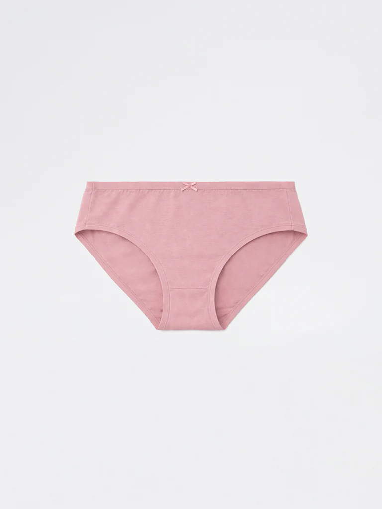 Wunderlove Mauve Checkered Printed Cotton-Blend Hi-Leg Briefs - Pack of 3 - Image 7