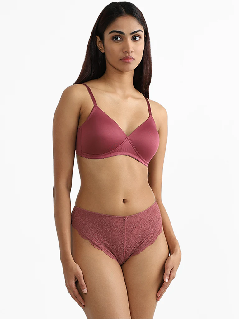 Wunderlove Mauve Lace Mia Briefs - Image 5