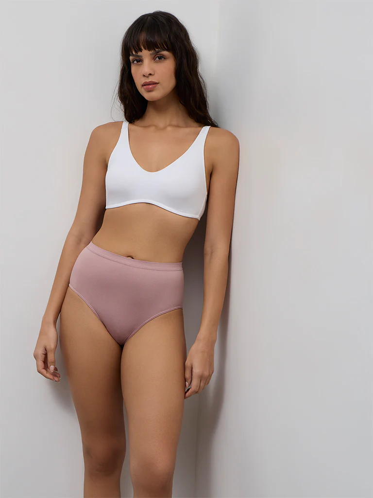 Wunderlove Mauve Seam-Free Full Briefs