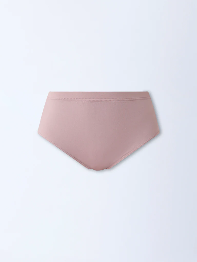 Wunderlove Mauve Solid Seam-Free Full Briefs - Image 5