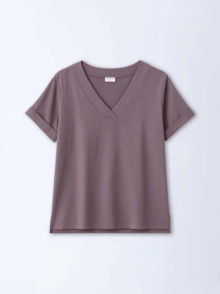 Wunderlove Mauve Solid Top - Image 5