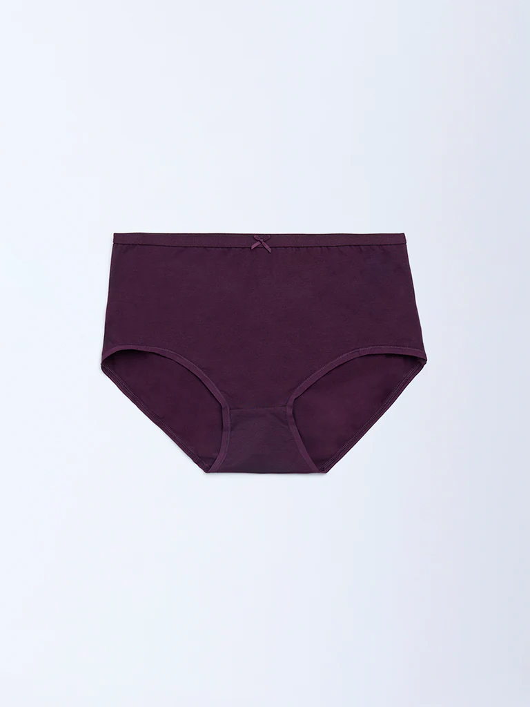 Wunderlove Multicolour Cotton-Blend Briefs - Pack of 3 - Image 4