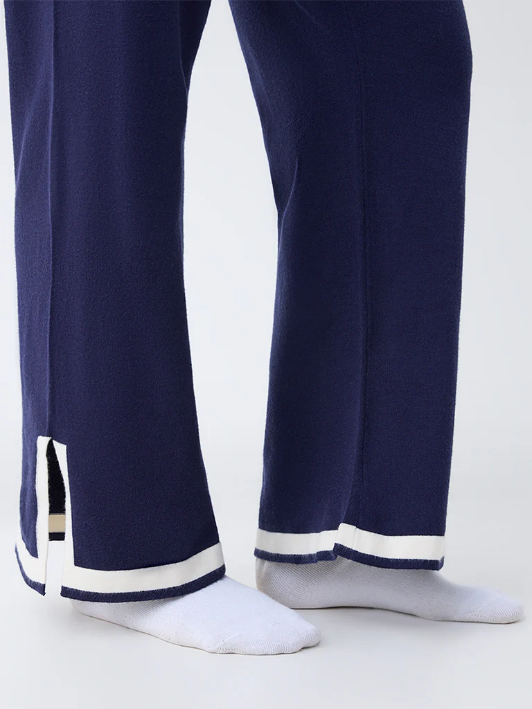 Wunderlove Navy High-Rise Lounge Pants - Image 3
