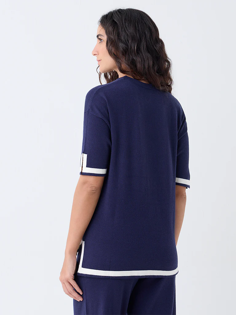 Wunderlove Navy Solid Top - Image 4