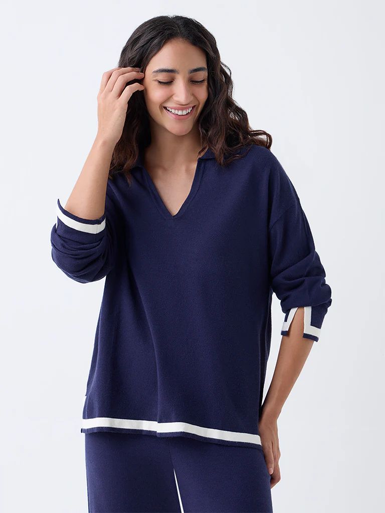 Wunderlove Navy Top - Image 2