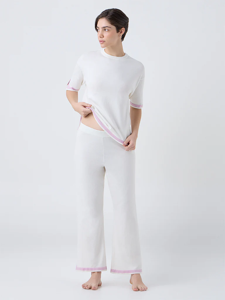 Wunderlove Off-White High-Rise Pants