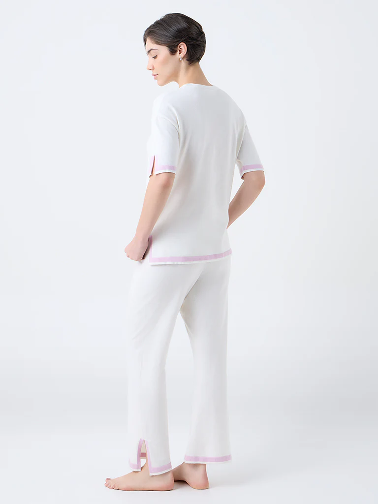 Wunderlove Off-White High-Rise Pants - Image 4