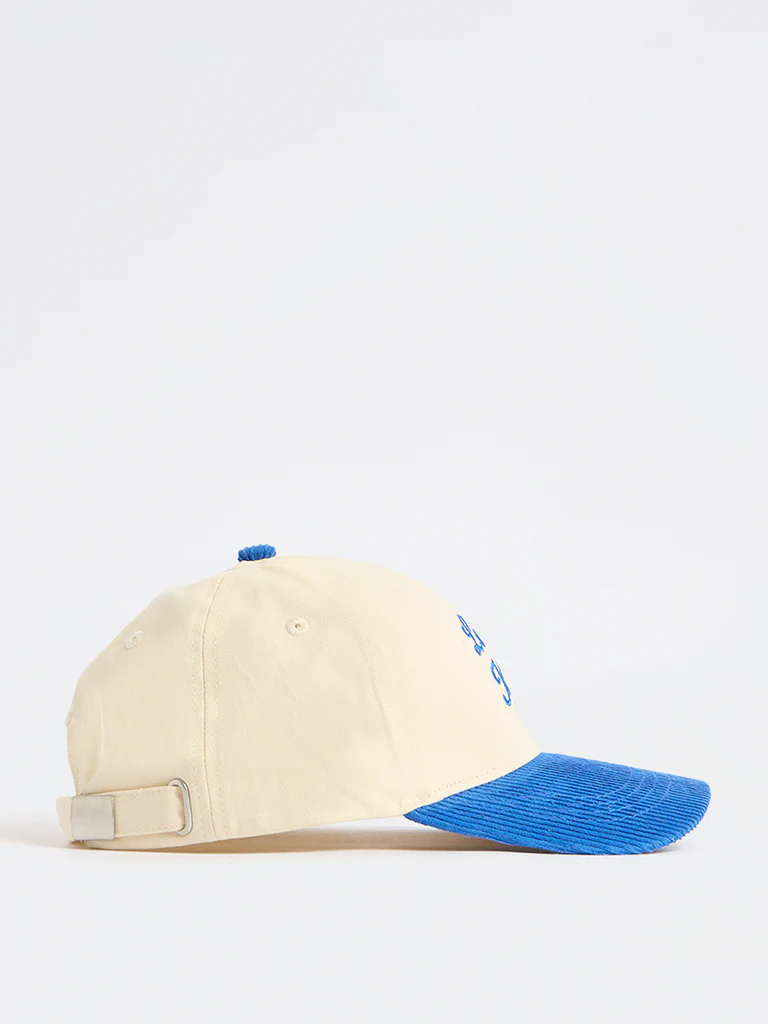 Wunderlove Off-White Text Embroidered Cap - Image 2
