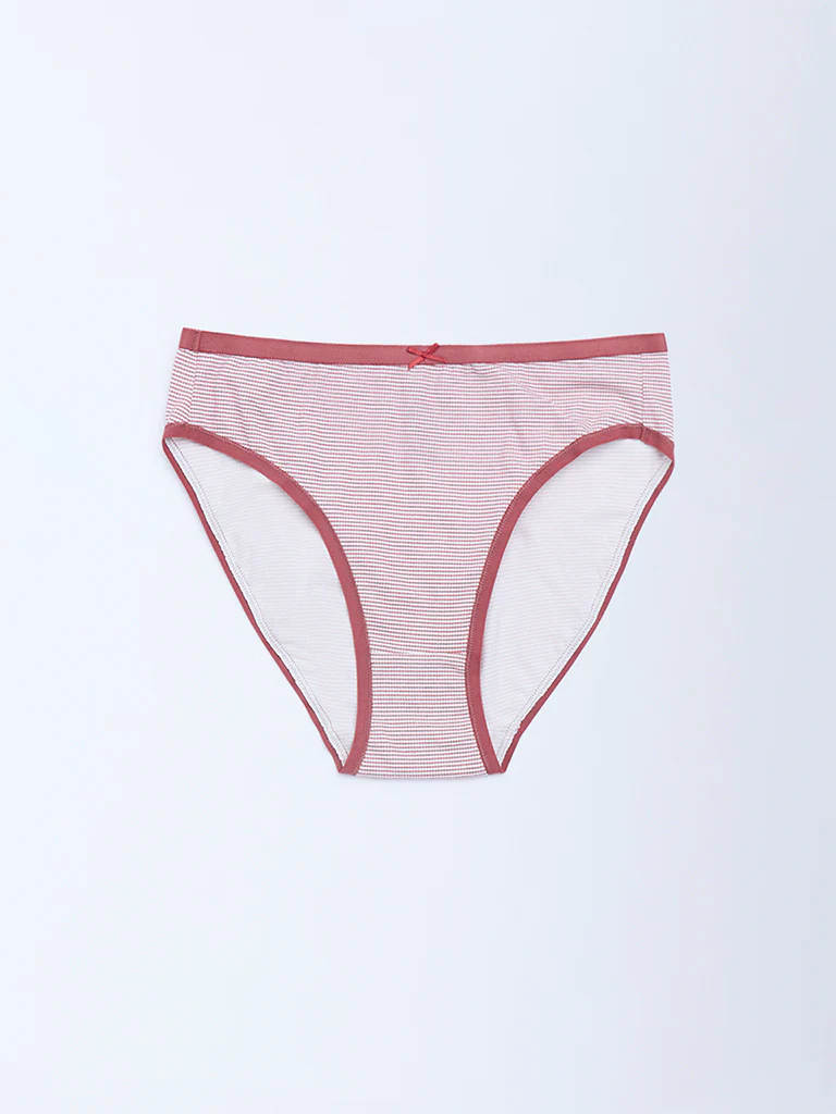 Wunderlove Pink Hi-Leg Cotton-Blend Briefs - Pack of 3 - Image 7