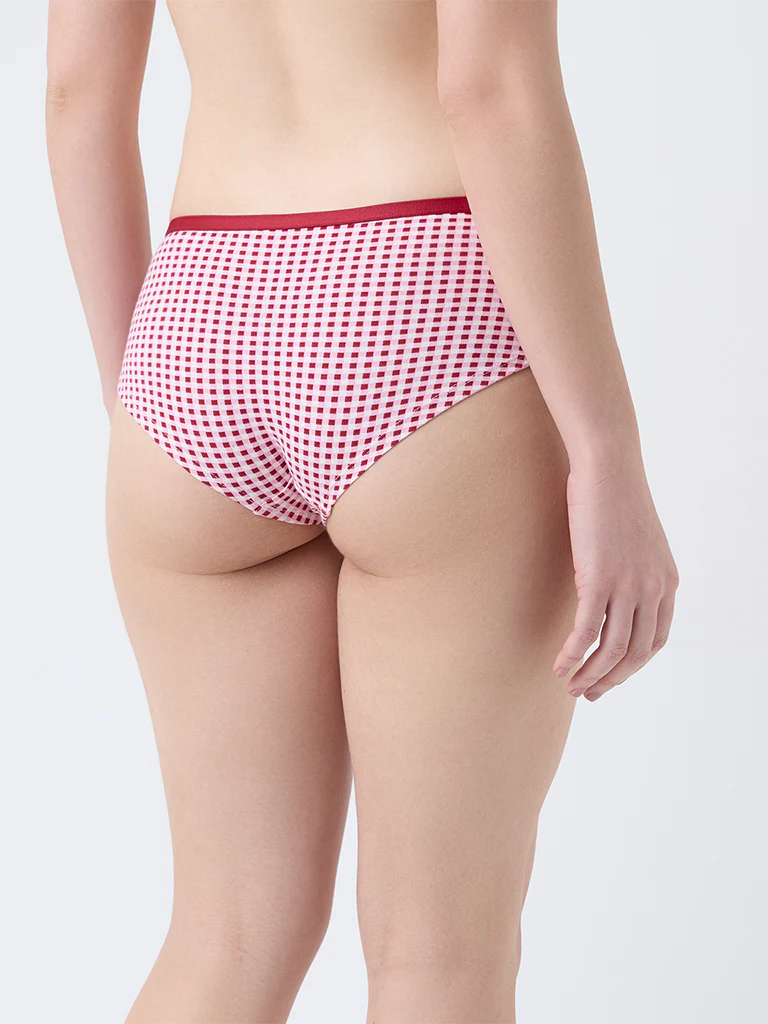 Wunderlove Plum Cotton-Blend Low-Rise Briefs - Pack of 3 - Image 5