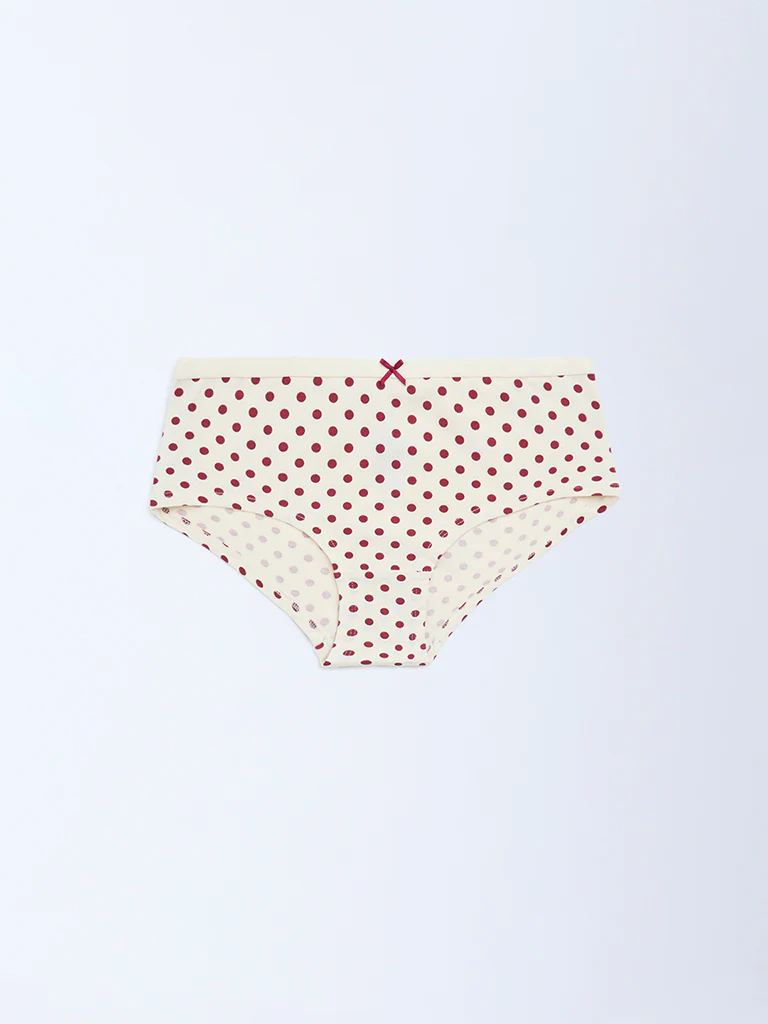 Wunderlove Plum Cotton-Blend Low-Rise Briefs - Pack of 3 - Image 7