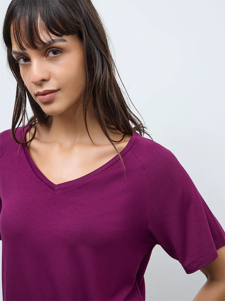 Wunderlove Plum Solid Top - Image 3