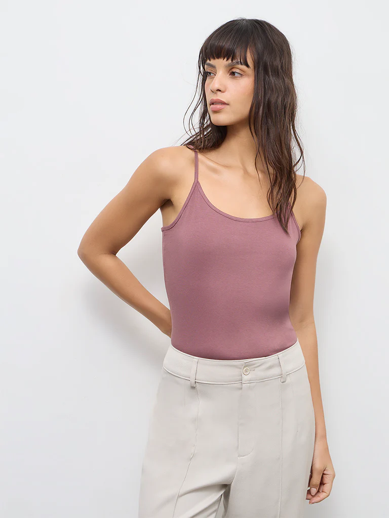 Wunderlove Taupe Cotton-Blend Camisole - Pack of 2
