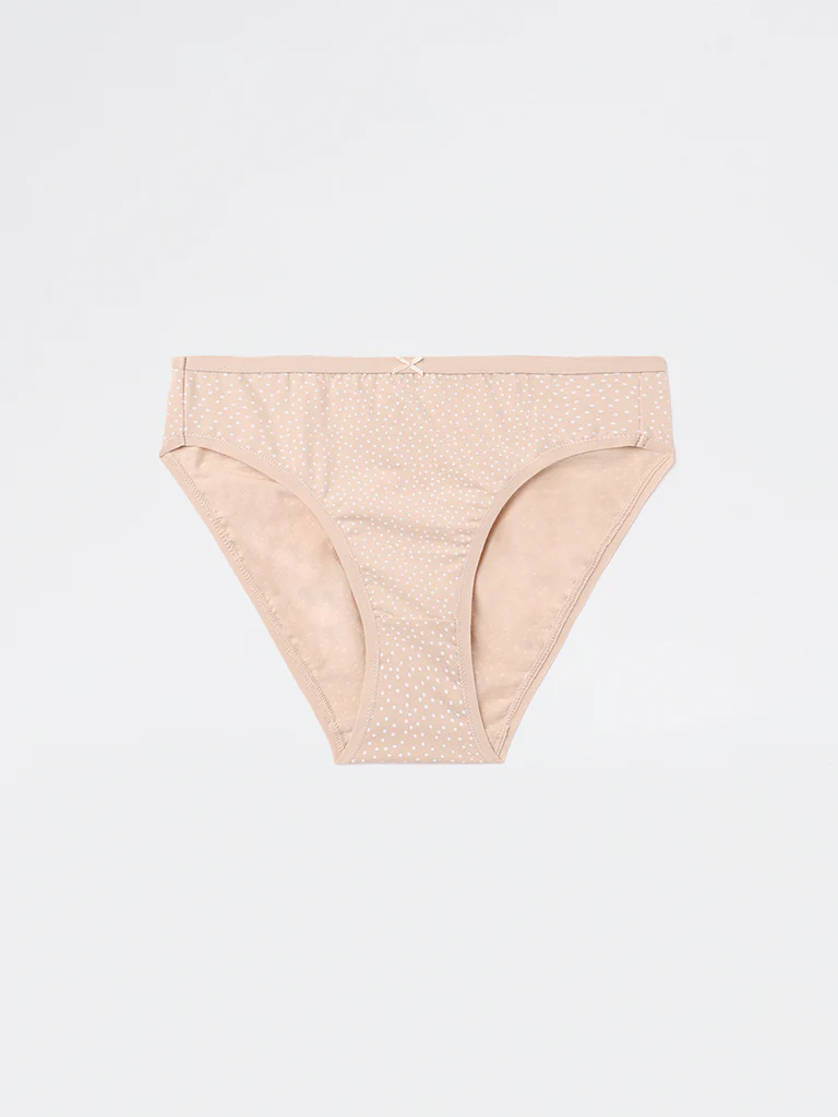 Wunderlove Taupe Hi-Leg Cotton-Blend Briefs - Pack of 3 - Image 7