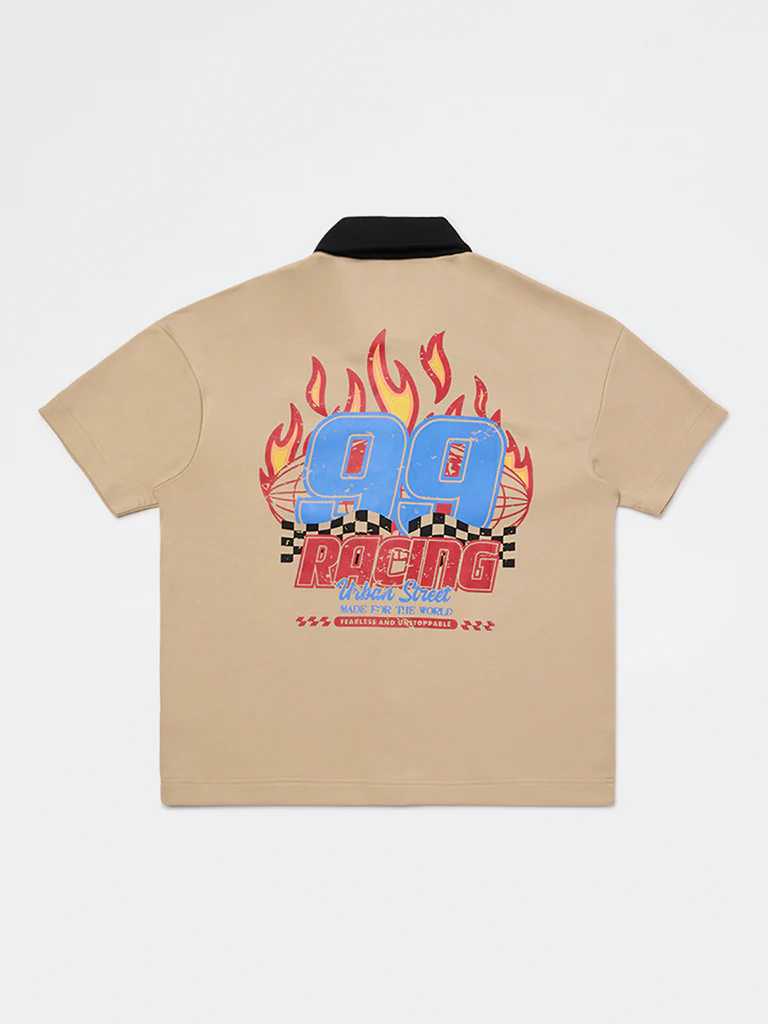 Y&F Kids Boys Beige Printed Shirt - Image 2